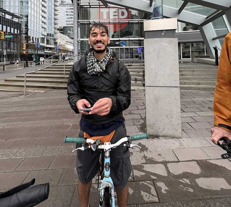 Biking in the rain