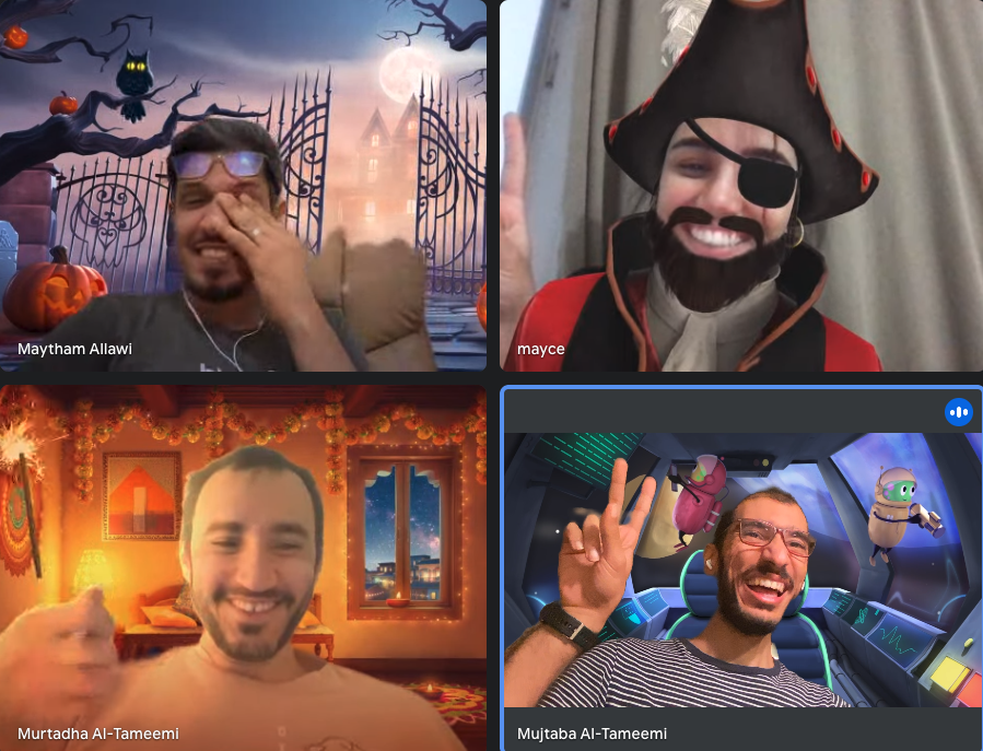 We discovered Google Meet’s Halloween effects! 🎃